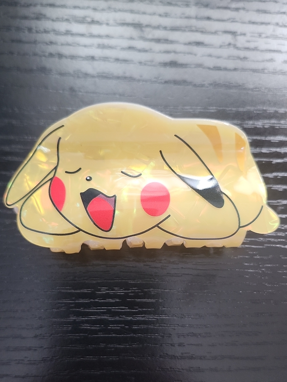 Cute Pikachu Holographic Hair Claw Clip - Yellow